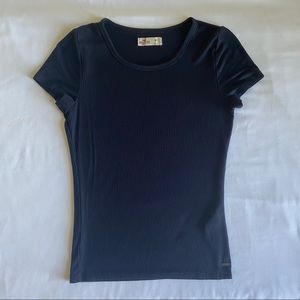 Hollister Black Ribbed Tee